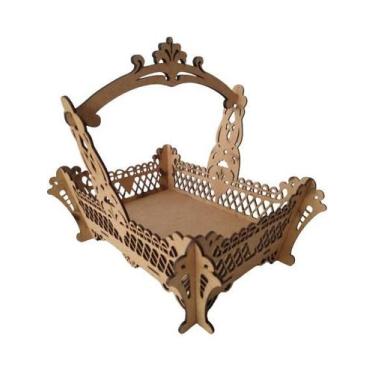 Imagem de Cesta Rendada em MDF - Arte Magazine