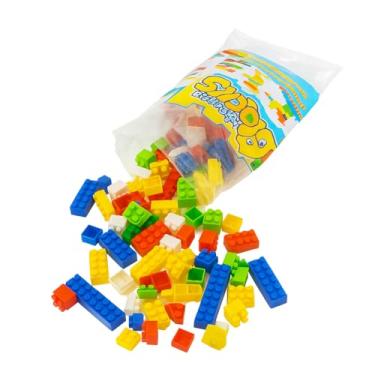 Imagem de Brinquedo Educativo Blocos de Montar 320 Peças Brinquedo Didatico Infantil Linha Premium M5 Armarinhos