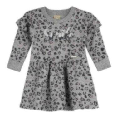 Imagem de Vestido Animal Print. - Cinza & Preto. - Colorittá 172245-8021-Feminino