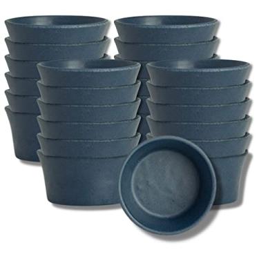 Imagem de Creations Tigelas de melamina ramekin, Steelite Heavy Duty Unbreakable Commercial Foodservice Restaurant, Cali Harbor redondo 5,8 cm, 3 cm de profundidade 42,5 g, pratos de servir salgadinhos de molho