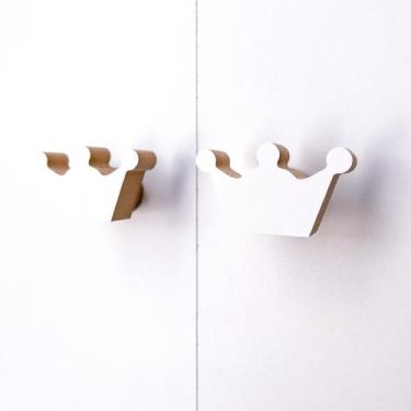 Imagem de 8 Puxadores Coroa Infantil Boho Gaveta Armário Móveis Cômoda - Souveni