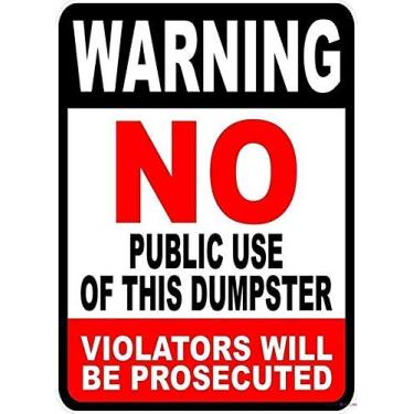 Imagem de Nova placa de aviso de rua decoração de parede aviso sem uso público de lixeira decalque violadores placa de processamento decoração de pátio placa de escritório segurança externa e interna placa de