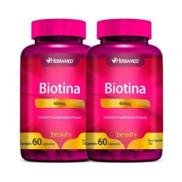 Imagem de Kit 2x Vitamina Biotina 45mcg 60 cps - HERBAMED