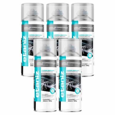 Imagem de 5 Higienizador Automotivo Etaniz Limpa Ar Condicionado 300ml