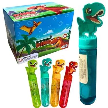Imagem de Kit 24 bolhas de sabão dinossauro lembrancinha festa