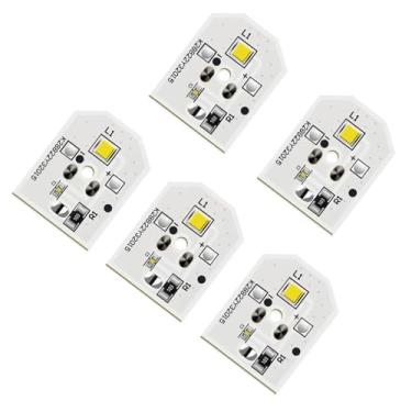 Imagem de Placa de luz LED para geladeira 5 peças WR55X25754 impermeável e à prova de umidade, adequada para geladeira GE GFE26GGHCBB CWW DBB DWW