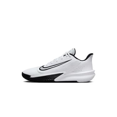 Imagem de Nike Tênis de basquete unissex Precision 7 para adultos, Branco/preto, 5 Women/3.5 Men