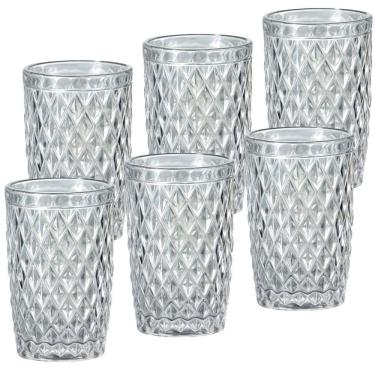 Imagem de Conjunto 6 Copos De Vidro Bico De Jaca 370ml - Elegância Clássica