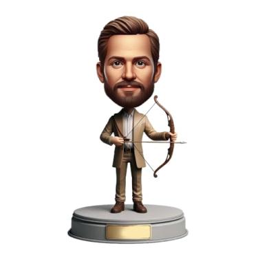 Imagem de Business Archer Bobblehead feito à mão a partir de sua foto, presente sofisticado para amigo empreendedor, decoração de escritório exclusiva ideal para homenagem à liderança