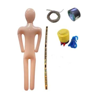 Imagem de MotiveTech Manequim inflável de Halloween, boneco versátil e assustador, corpo inteiro, manequim inflável falso, fantasia para quintal, Style a