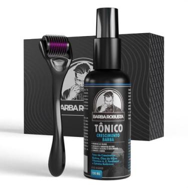 Imagem de Kit Microagulhamento Crescimento Capilar Dermaroller Tônico - Barba Ro
