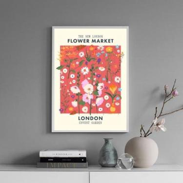 Imagem de Quadro Poster Flower Market - Londres 33X24Cm - Com Vidro