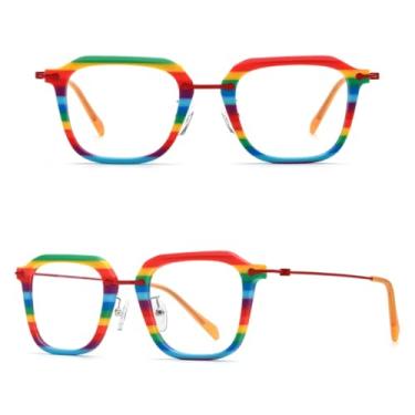 Imagem de VFDHN Armação de óculos de acetato de titânio para homens e mulheres (8)