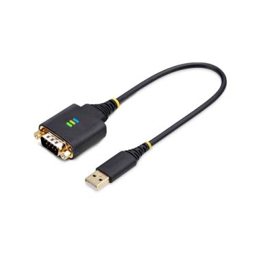 Imagem de StarTech. com Adaptador USB para Serial de 30 cm, Recuperação COM FTDI, Cabo USB-A para DB9, USB RS232, Parafusos/Porcas Intercambiáveis