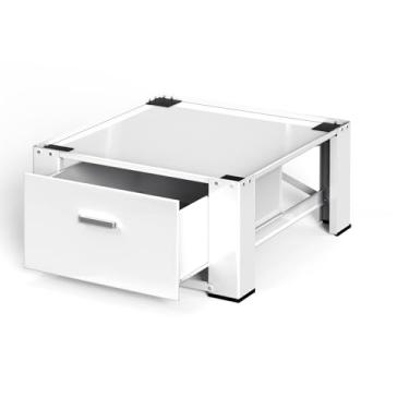 Imagem de Matalde Pedestais de lavadora e secadora de 71 cm com gaveta - suporte de pedestal de lavanderia para lavadora e secadora, suporte para máquina de lavar e secar roupa, suporte para máquina de lavar e