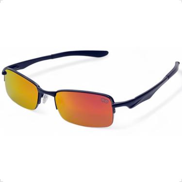 Imagem de ÓCULOS DE SOL SOLON GLASSES METAL LENTE LARANJA COM PROTEÇÃO UV400 + CASE RIGIDA + FLANELA + LIMPA LENTES
