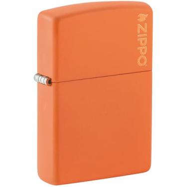 Imagem de Zippo Isqueiro de bolso clássico laranja fosco com logotipo