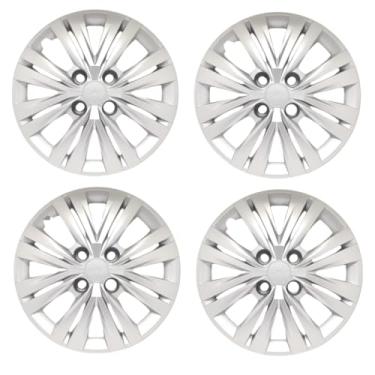 Imagem de Kit 4 Calota Aro 14 Compatível c/Roda Gol Voyage Saveiro 2022 2023 - Prata