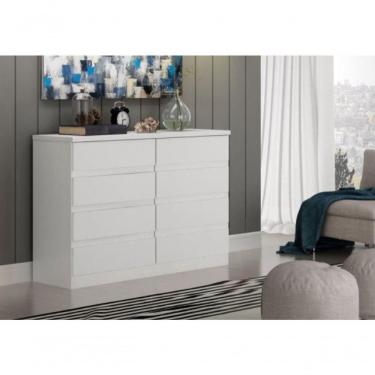 Imagem de Cômoda 8 Gavetas Bello - Móveis Novo Horizonte - Branco