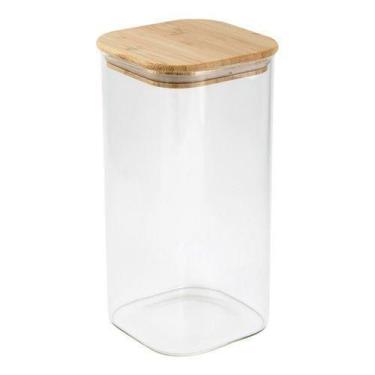 Imagem de Pote Para Alimentos Hermético 1500 ml Com Tampa de Bambu - Mimo