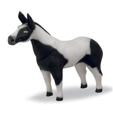 Imagem de Animais da Fazenda Burrinho de Brinquedo Em borracha Macia - Bee Toys,