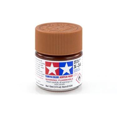 Imagem de Tinta Acrílica Marrom Metálico X-34 10Ml Tamiya 81534