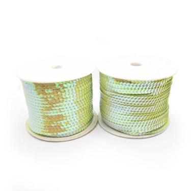 Imagem de Fio Trançado Paetê 6mm 50 metros Carnaval Fantasia Escolha a Cor - Mac