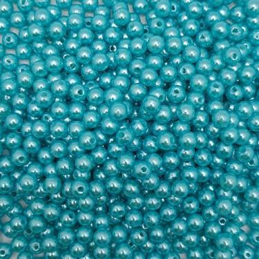 Imagem de Miçanga Passante Pérola Abs Verde Tiffany 6mm 1000pçs 150g - Macall