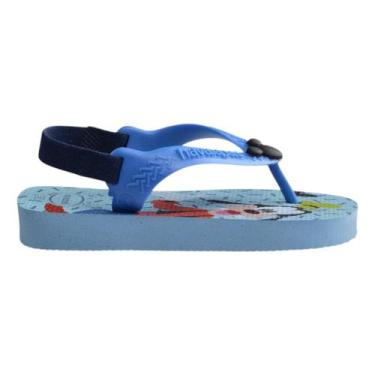Imagem de Chinelo Havaianas Baby Disney Classicos Mickey & Pateta, Azul, Brilhan