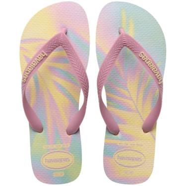 Imagem de Chinelo Havaianas Top Fashion Amarelo-Cajá Tye-Dye Tamanho 35-36