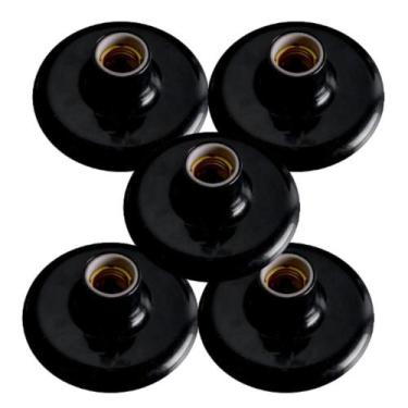 Imagem de Kit 5 plafon preto e27 100w ilumi