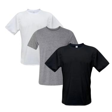Imagem de Kit 3 Camisetas Básicas Perfeita Para Sublimação - TAM (P)