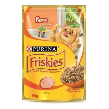 Imagem de Kit c/ 3 Alimento Friskies Racao Umida Ao Molho para gato