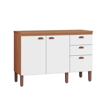 Imagem de Balcão Grande Cozinha Jéssica New 100% MDF Tuboarte 2 Portas 3 Gavetas