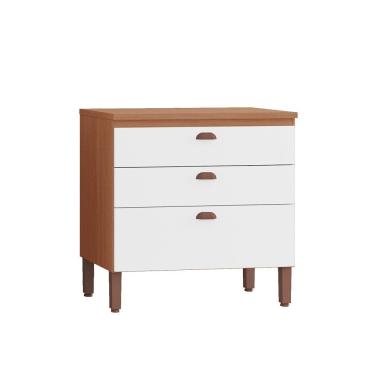 Imagem de Balcão Pequeno Cozinha Jéssica New 100% MDF Tuboarte 3 Gavetas