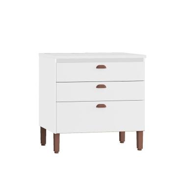 Imagem de Balcão Pequeno Cozinha Jéssica New 100% MDF Tuboarte 3 Gavetas