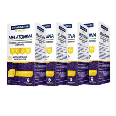 Imagem de Kit 4 Melatonina Sabor Maracujá 60 Comprimidos - Catarinense
