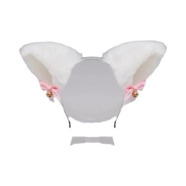 Imagem de Tiara De Orelhas De Gato De Pelúcia Para Meninas, Acessórios De Cabelo