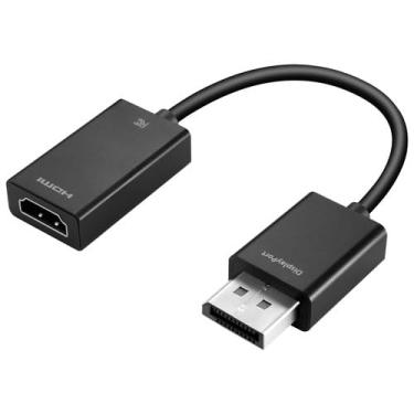 Imagem de Best Buy essentials Cabo HDMI de 1,8 m, 4K Ultra HD, alta velocidade, banhado a ouro, componentes de áudio/vídeo para TV, jogos, Blu-Ray e Home Theater - Qualidade premium (adaptador DisplayPort para