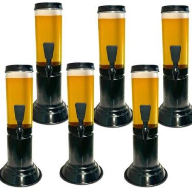Imagem de Kit 6 Torre De Chopp Cerveja 1,5L - Icechopp Torneira Gota