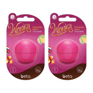 Imagem de Kit 2 Hidratante Labial Beta Chocolate Wonka FPS 6 9,5g