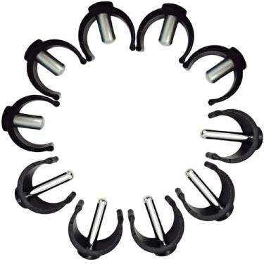 Imagem de Grampo de trava em forma de C para andadores de muletas – Peças de reposição antiderrapantes, acessórios de bengala, para idosos e deficientes