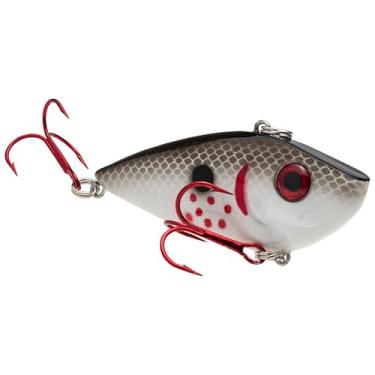 Imagem de Strike King Iscas REYESD12-311 Red Eyed Shad 14 g Hard Lipless Crankbait Isca, 8 cm de comprimento. 2,5 m de profundidade, dois # 6 ganchos agudos, sangramento Gizzard Shad, por 1