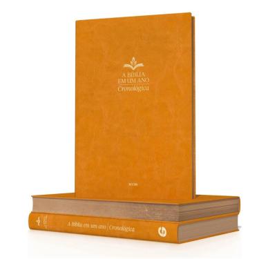 Imagem de Bíblia Cronológica De Um Ano - Luxo Caramelo