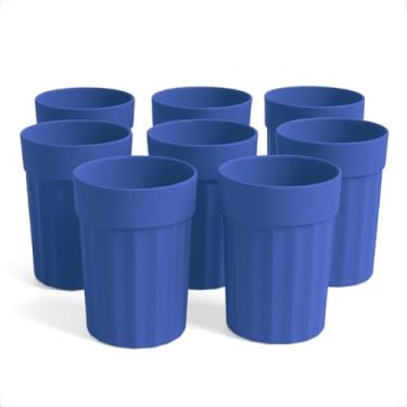 Imagem de Jogo plástico do copo 350ML para o partido diário da escola(Azul Escuro)