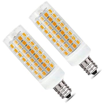 Imagem de Lâmpadas LED Hansang de 7 watts, lâmpada de candelabro de base pequena E12, 650 lúmens, branco quente 3000K, regulável, lâmpadas de ventilador de teto (pacote com 2)