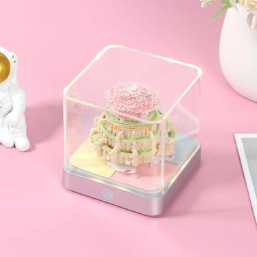 Imagem de Calendário de mesa 3D com luzes de LED, escultura, bloco de notas castelo no céu, calendário inglês, decoração de mesa para Natal, Dia de Ação de Graças