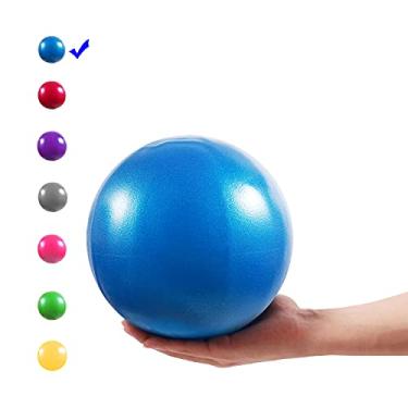 Imagem de Vaupan Mini bola de exercício, pequena bola de ginástica de 22 cm com canudo inflável para ioga, pilates, estabilidade, barra, fisioterapia, alongamento e treinamento central, melhora o equilíbrio,