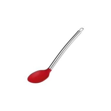 Imagem de Colher Arroz Silicone Vermelho Cabo Inox 34 cm Mimo ASA1301 - Mimo Sty