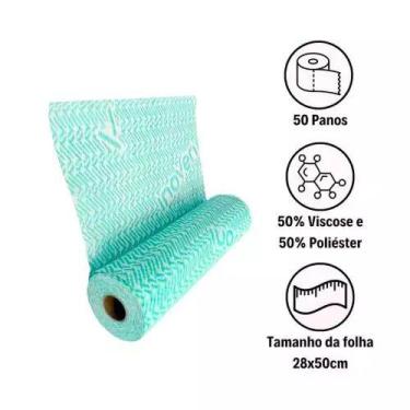 Imagem de Pano Multiuso 28cmx25m Verde - Inoven